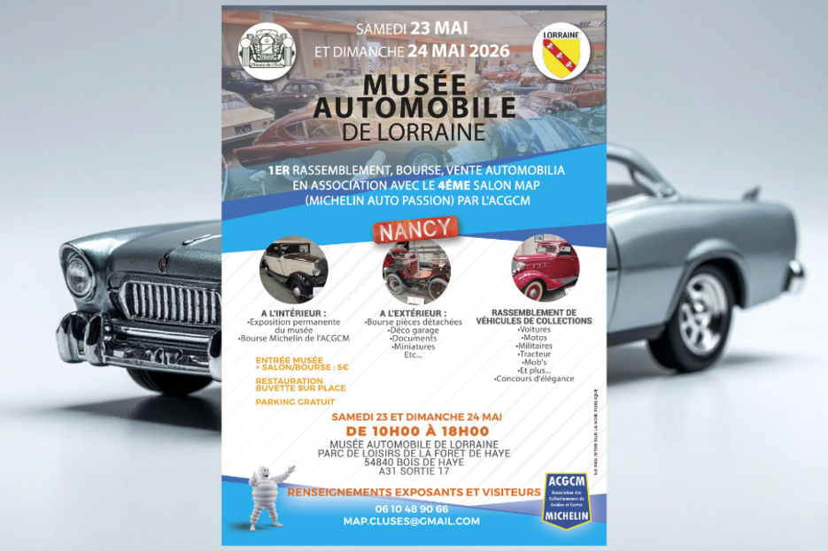 Mus�e Automobile de Lorraine - Samedi 23 mai et Dimanche 24 mais 2026