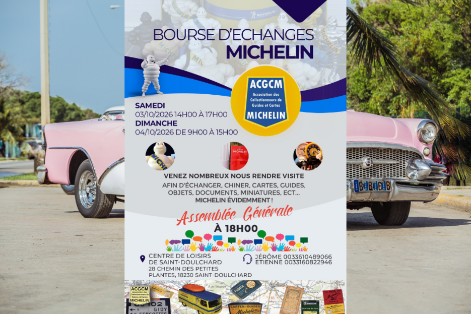 Bourse d'change Michelin - Samedi 3 et Dimanche 4 Octobre 2026